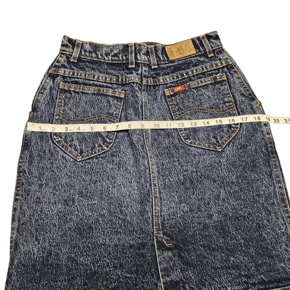 Vintage Lee Acid Washed Denim‎ Skirt - Size 11 - Made in the U.S.A - Picture 5 of 11